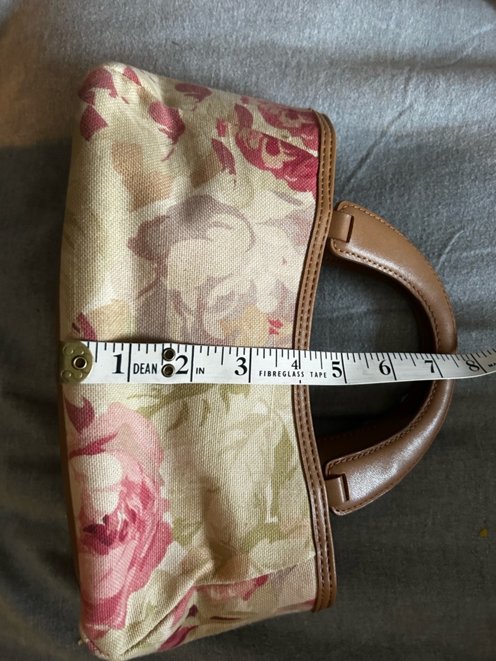 Fossil Floral Mini Tote in Cream, Pink & Tan - Picture 12 of 13